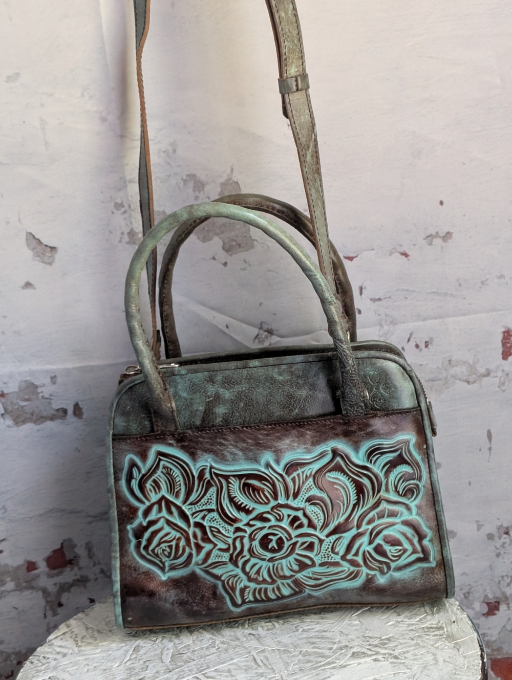Patricia Nash Tooled Satchel